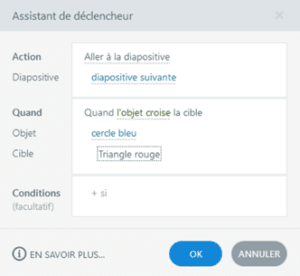 L'assistant de déclencheur