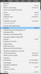 Placer des fichiers dans Indesign