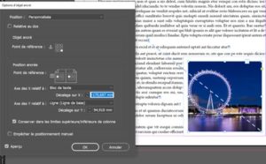 Formation Indesign à distance sur l'objet ancré personnalisé