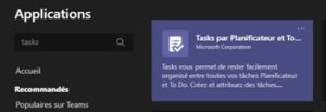 Formation Microsoft 365 - rechercher Tasks par Planificateur et To Do