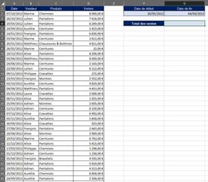 formation Excel a distance - tableau somme.si.ens