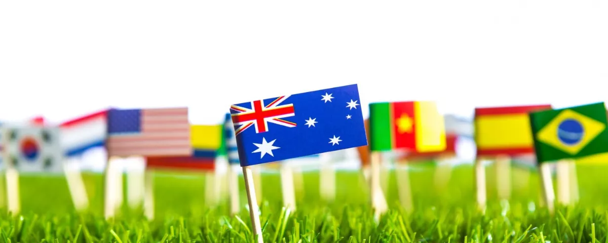 Drapeaux du monde alignés sur fond vert pour illustrer les langues les plus demandées sur le marché du travail en 2026.